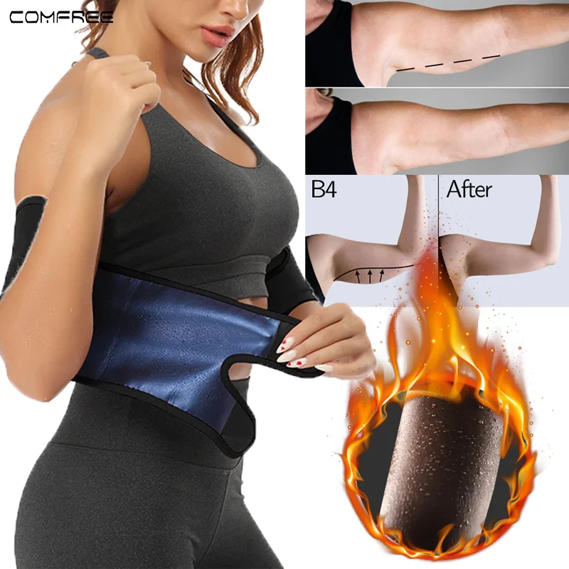 

Women Arm Sauna Belt Trimmers Sweat Bands Thermal Fat Burning Shapewear Weight Loss Compression Body Wraps Arm Slimming Shaper