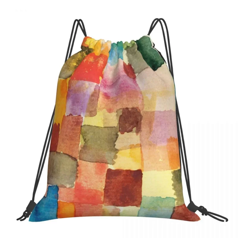 

Untitled By Paul Klee Backpacks Multi-function Portable Drawstring Bags Drawstring Bundle Pocket Storage Bag Book Bag For Travel