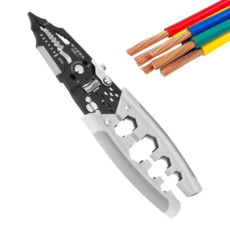 

Electrical Wire Strippers Manganese Steel Wire Clippers Winding Wires Cable Crimper Portable Professional Wire Crimping Tool