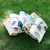 HappyFlute New Dinosaur Print Soft Bamboo Cotton Fabric 120*110CM Baby Wrap Newborn Multi-function Swaddle Sleeping Blanket 6