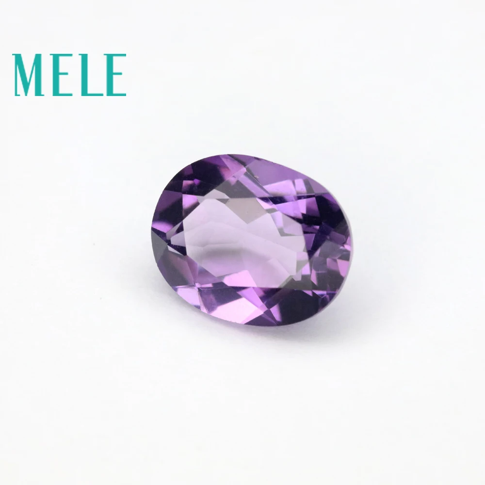Amethyst Oval Shape 8*10mm Natural Deep Purple Color Good Cut Fashion Jewelry Design Gemstone For Jewelry Making DIY Gemstone