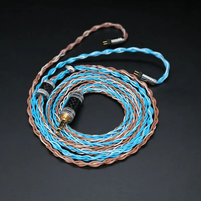 

YGY 8-core brown blue mixed high-purity single crystal copper silver plated upgraded cable