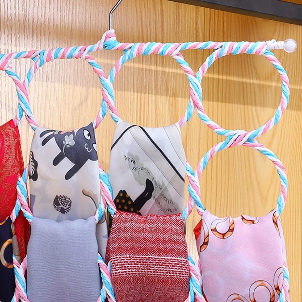 Foldable Scarf Holder With 9 Holes Multifunctional 360 Degrees Rotatable Scarf Hanger For Storing Scarves Ties Belts Dropship