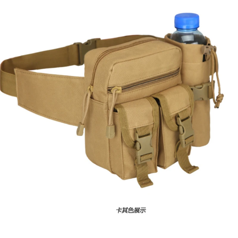 

Hunting Hiking Climbing Nylon Outdoor Waist Bag Men Tactical Water Bottle Waterproof Molle Camouflage Mobile Phone Belt Pack