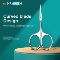 MR.GREEN Eyebrow Scissors Curved Blade Cuticle Scissors Professional Stainless Steel Manicure Trimmer Hair Remover Tool 1
