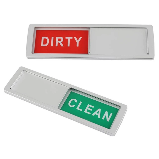 Dirty Clean Dishwasher Magnet Rectangle Magnet Dirty / Clean Dishwasher  Rectangle Magnet