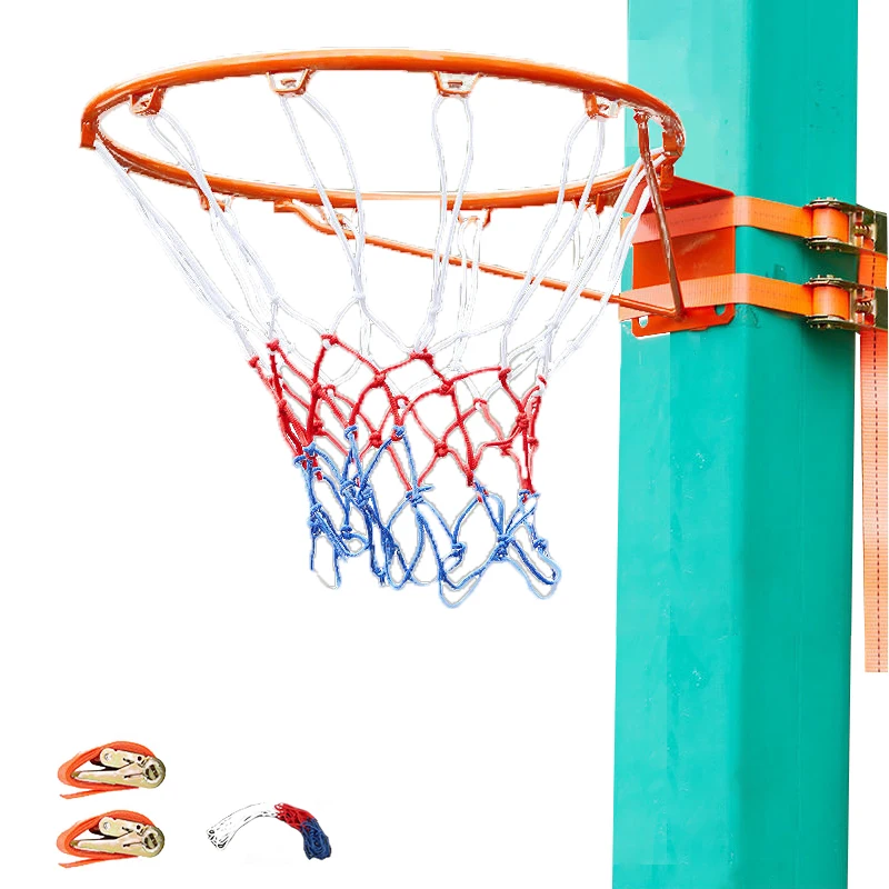 

35cm No Punching Basketball Rim Kids Aldult Indoor And Outdoor Standard Basketball Hoop Hanging Basket Net Training Equipment