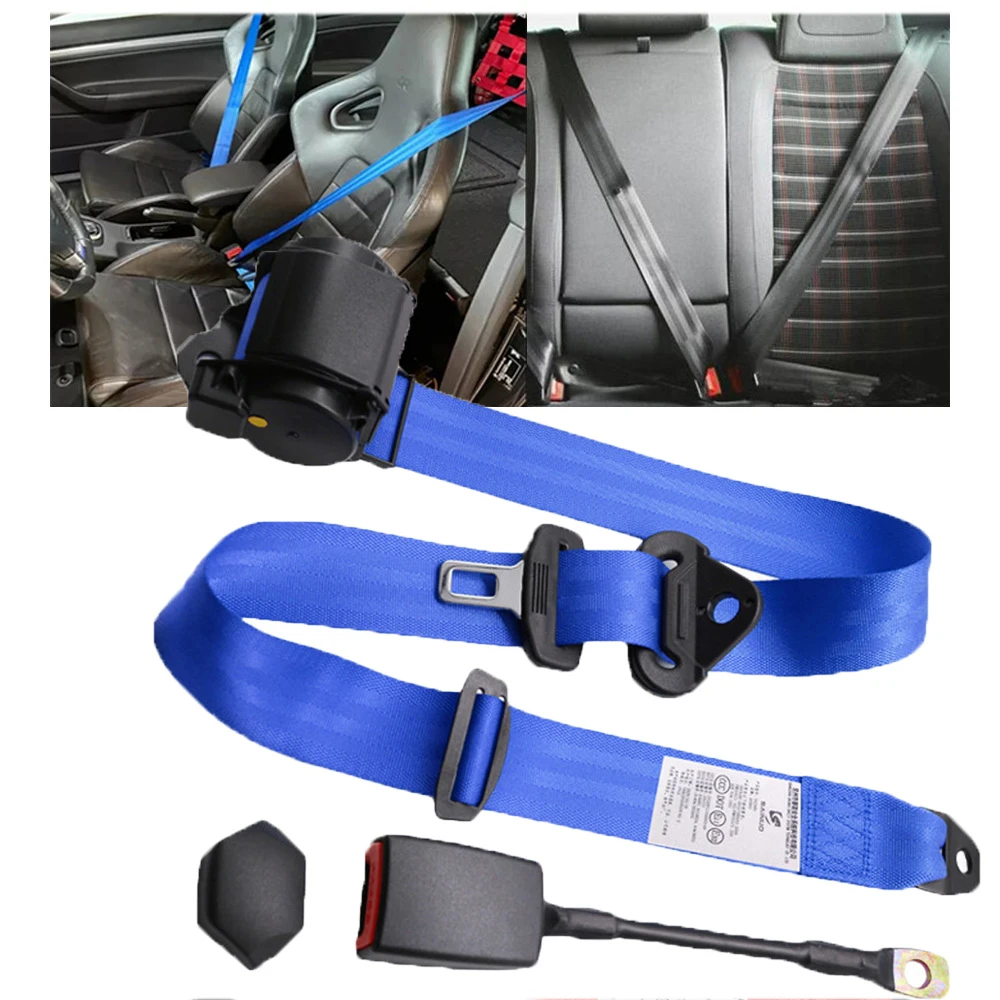 3 Point Car Seat Belt Driver Safety Belt Retractable Auto Safety Belt