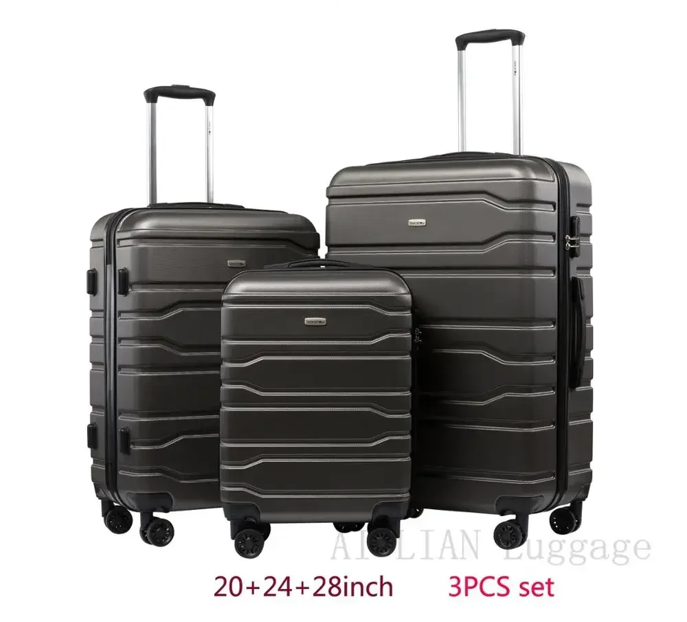 thumbnail image 1 of Nuevo Juego de equipaje rodante de 20 pulgadas y 24/28 pulgadas, Maleta de viaje con ruedas, bolsa de equipaje con ruedas para cabina de 20 pulgadas, funda ABS + para PC, 1 of 4
