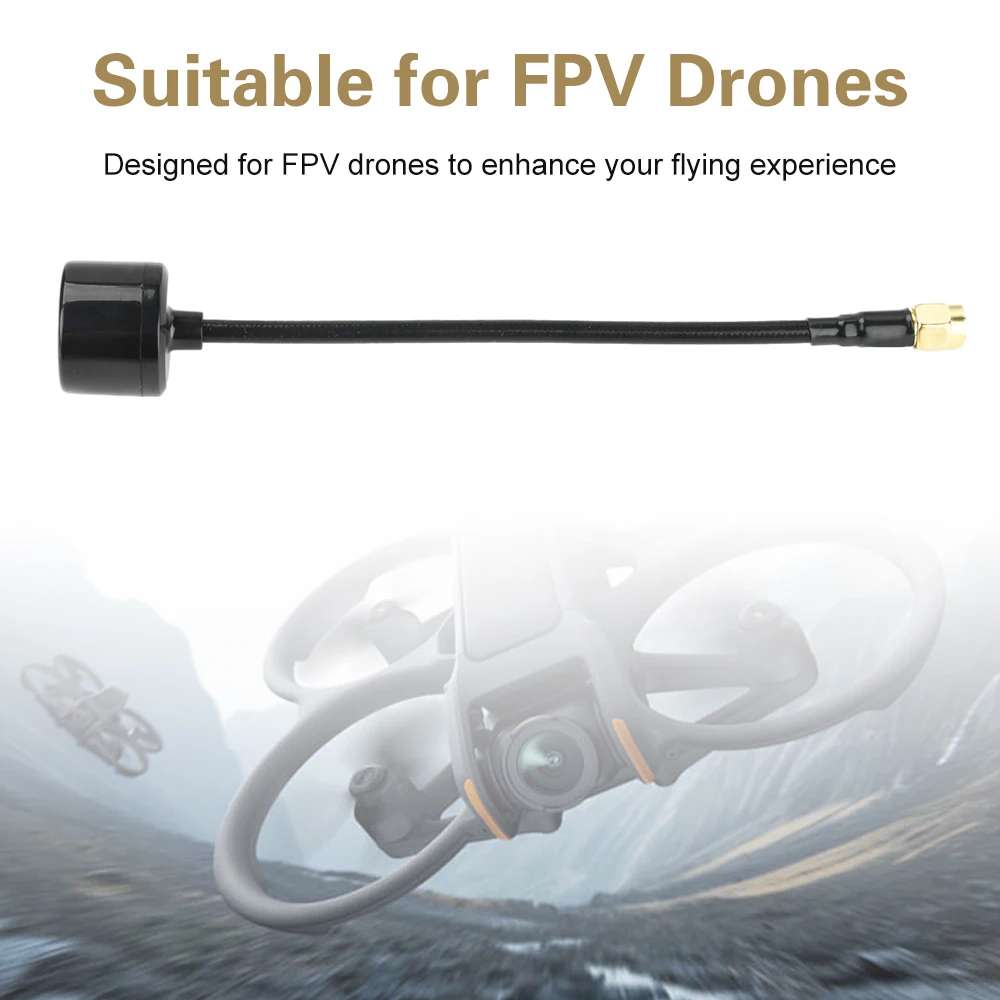 Antenne ELRS 4.5dBi en action sur drone FPV, transmission stable à 3250-3350MHz.