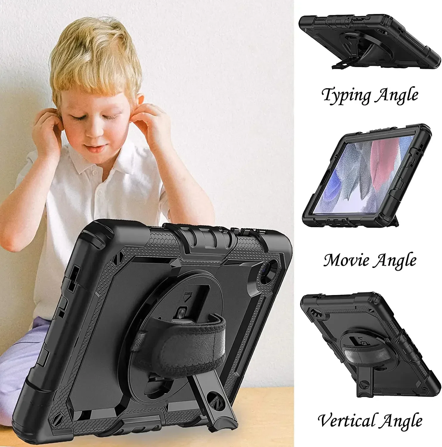 Capa para Tablet com Alça Capa para Samsung Galaxy Tab a8 10.5 Sm-x200 X205 X207 a9 Plus 11 a9 8.7 Kid Capa - Imagem 4