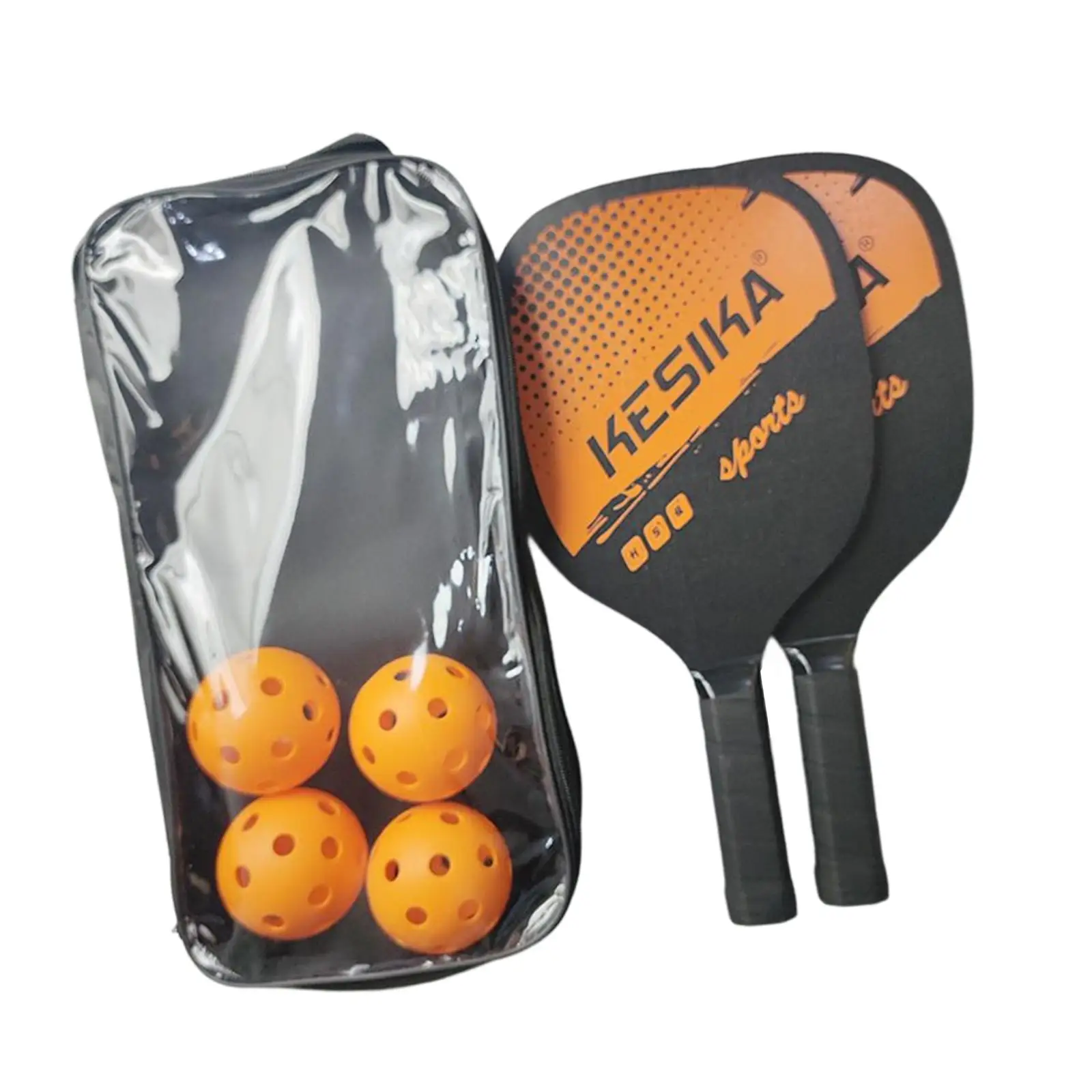 Professional Pickleball Paddles Set Rackets 4 Balls Storage Bag with Comfort Grip Lightweight for Adults Outdoor Men Training