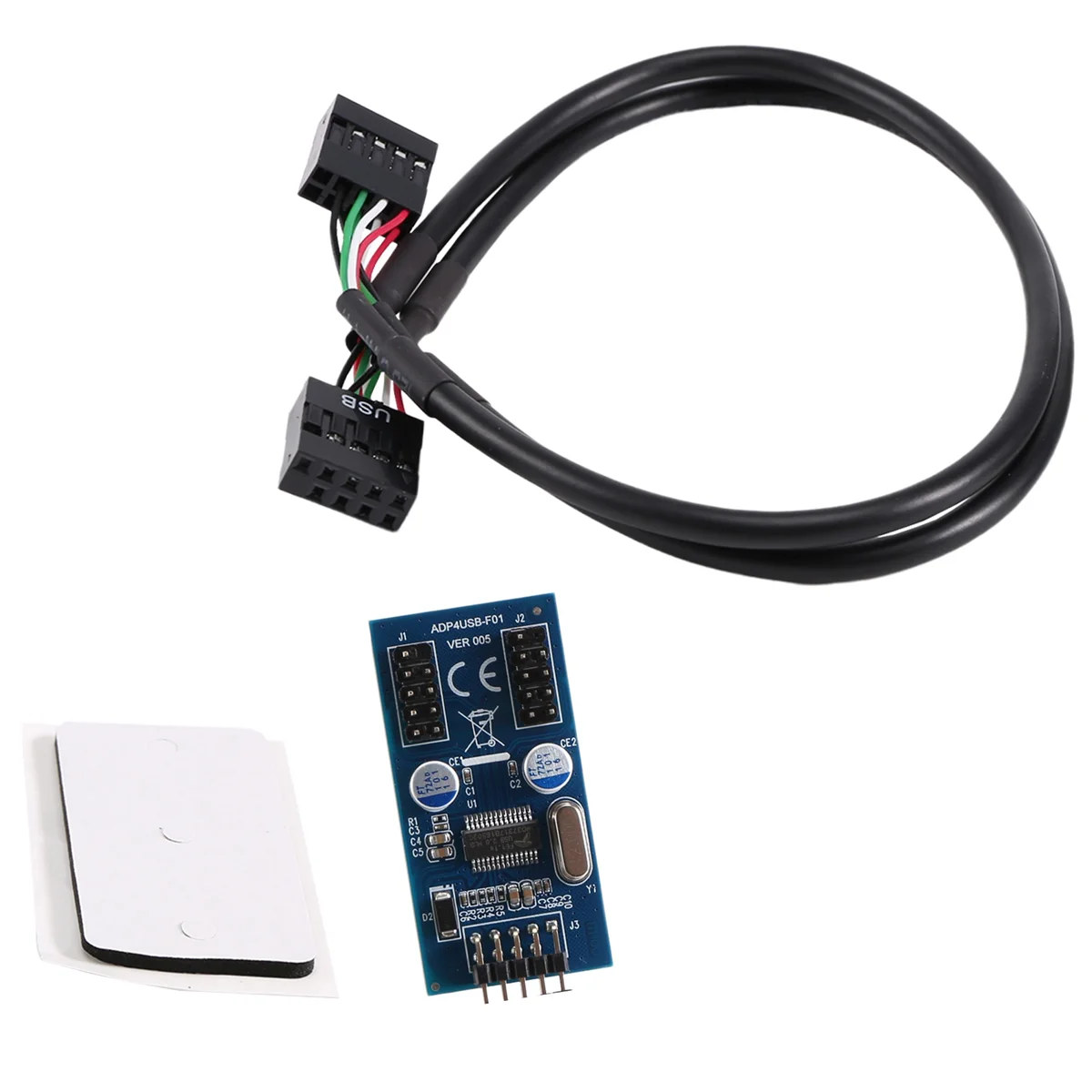 

9Pin USB Header Male 1 to 2/4 Female Extension Cable Card Desktop 9Pin USB HUB USB 2.0 9 Pin Connector Adapter 30cm 1PCS