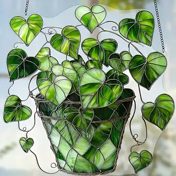 Green leafy plant sunshade hanging 1