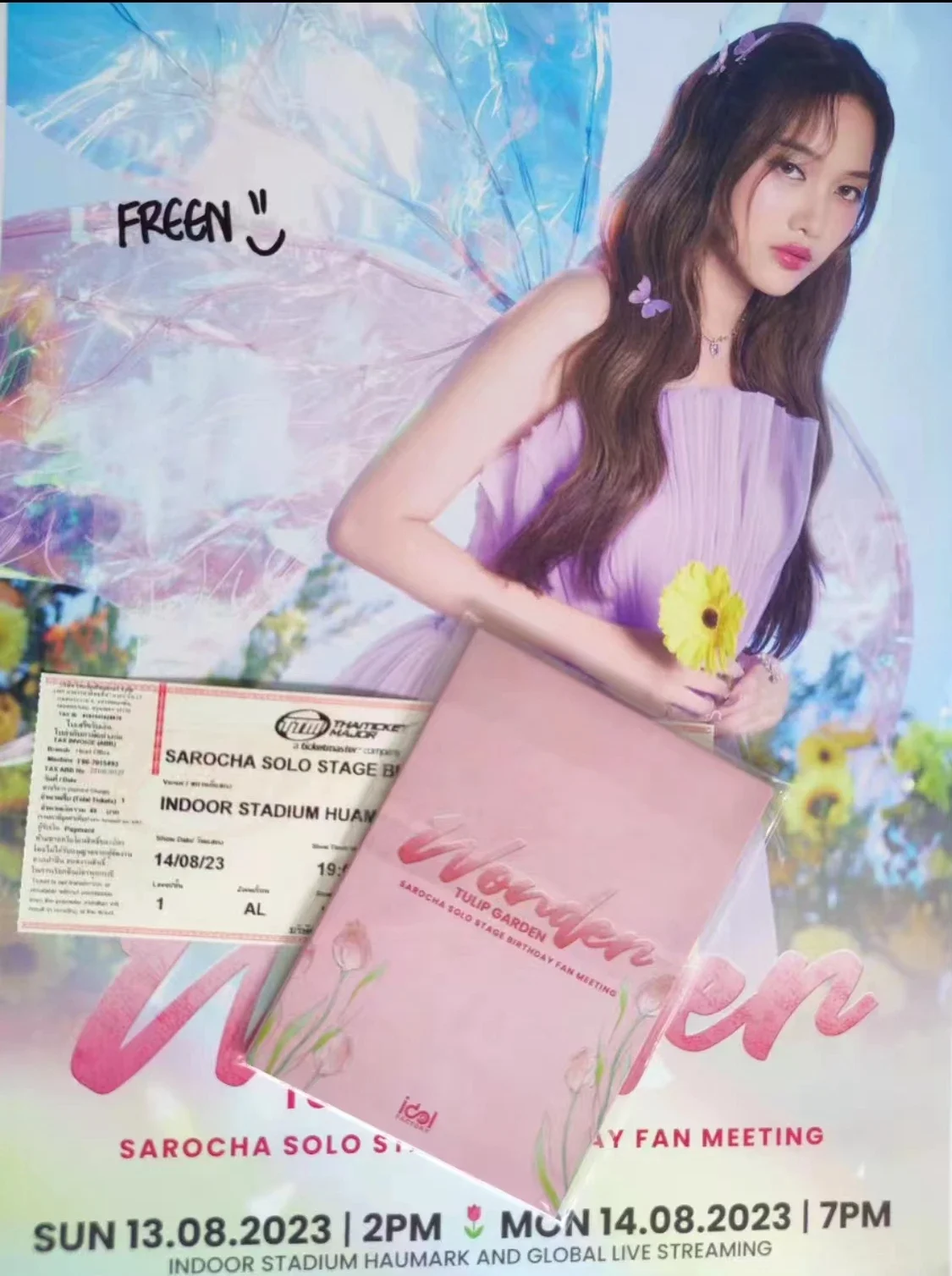 FreenBecky サインポスター1枚 Freenbecky freen becky hdポスターサインサインサイン入り写真