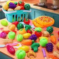 Educational Toy Plastic Kitchen Toy Set Cut Fruit and Vegetable Food Play House Simulation Toys Early Education Kids Toys Gifts 2