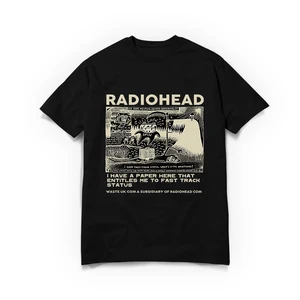 Radiohead T Shirt Cotton Men Summer Vintage Hip Hop Rock Top Arctic Monkeys Print Graphics Tee Women Clothes Short Sleeve Blouse