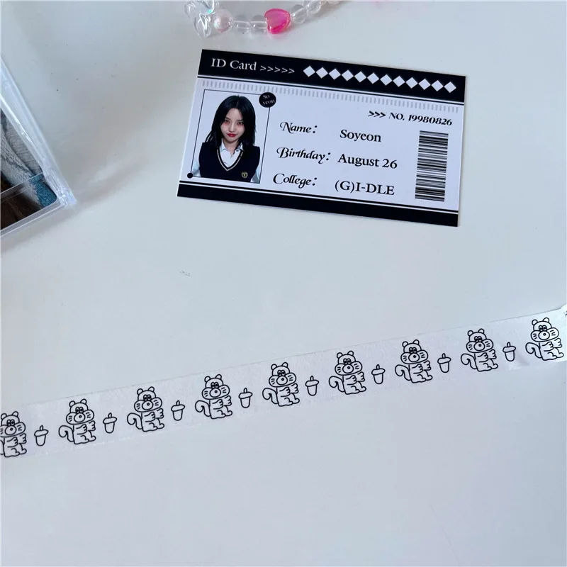 Korean INS style cute washi paper squirrel puppy hand-painted washi tape