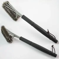Brosse de nettoyage de gril, outil de Barbecue, brosse de gril, 3 brosses en acier inoxydable en 1, accessoires de nettoyage pour Barbecue, meilleur nettoyeur 6