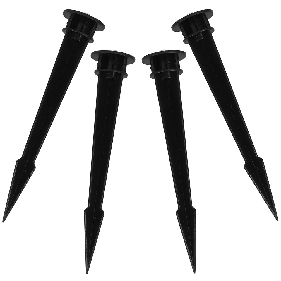 FDXGYH Confezione Da 12 Picchetti Di Ricambio Per Luci Solari – Pali In Plastica ABS 21x2cm – Adatti Per Diametro Palo 2.1cm – Nero
