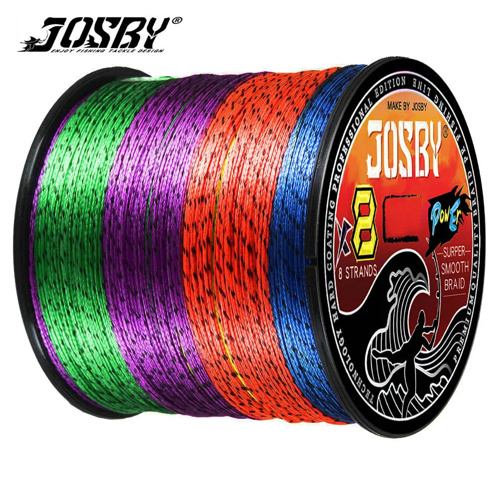JOSBY-8-Strands-Speckled-Braided-Fishing-Line-Wire-Multifilament-Super ...