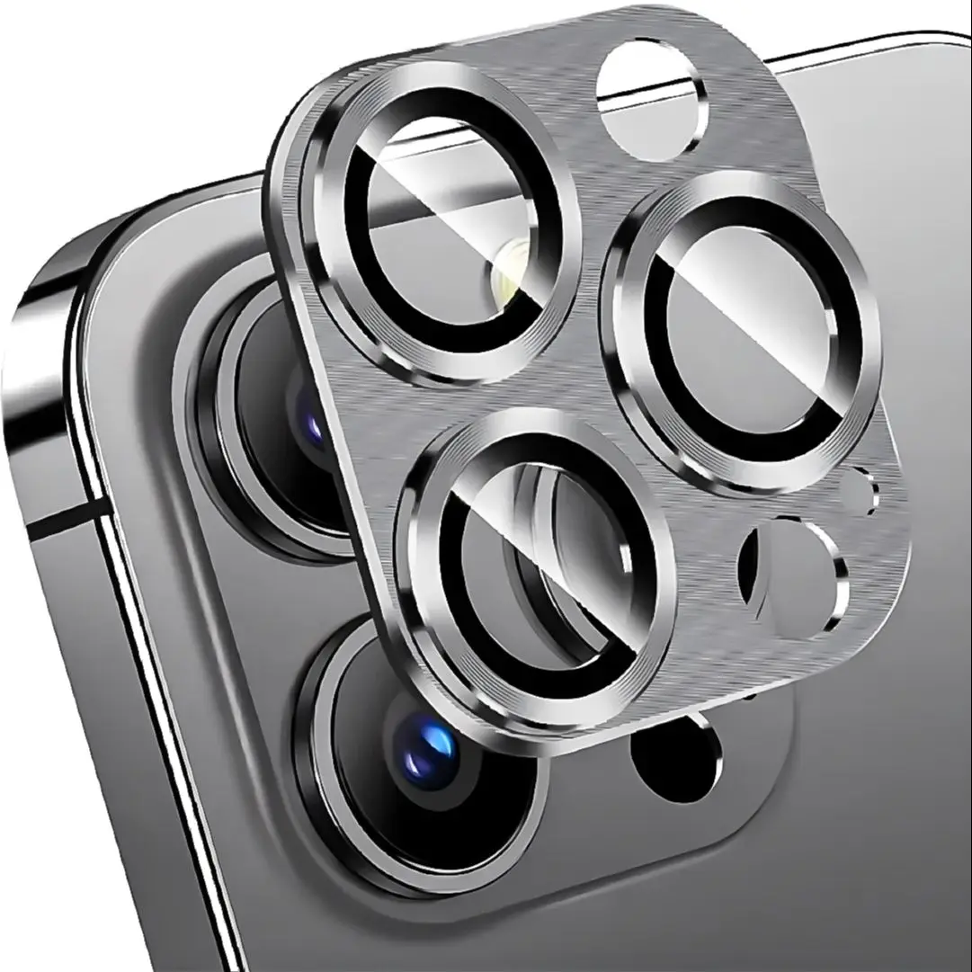 Enhanced Full Cover Metal Camera Lens Protector with Tempered Glass