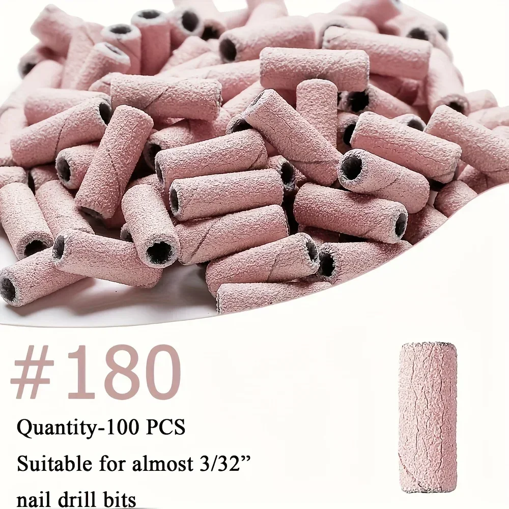 100Pcs Professional Nail Drill Sanding Bands, Unscented Nail Drill Bits for Manicure and Pedicure Tools 2