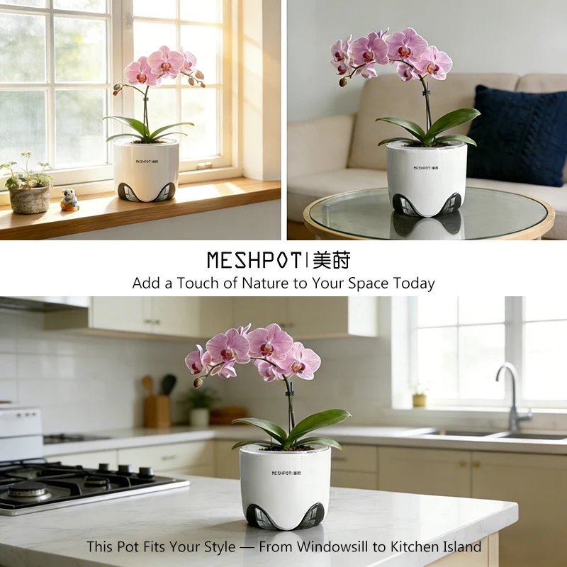 وعاء شبكي 12 سم وعاء أوركيد بلاستيكي داخلي شفاف لز...