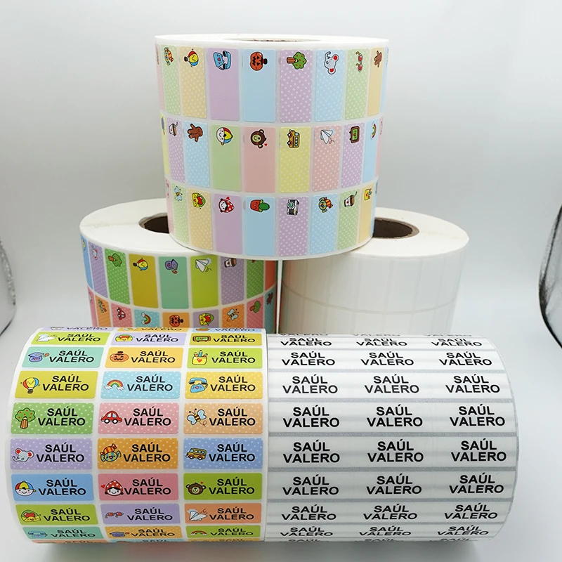 120pcs Name Tag Custom Waterproof Kawaii Stickers Decals Personalized Name Label for Children School Stationery Bottle Sticker 3
