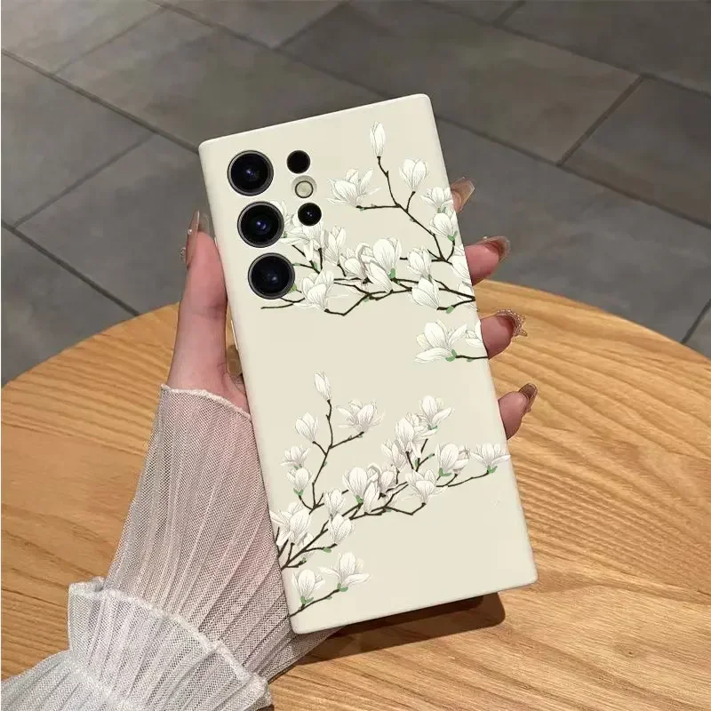 Floral Elegance Silicone Phone Case Cover