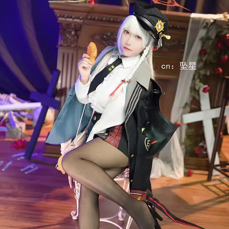 

Blue Archive Kurodate Haruna Cosplay Costume Women Girl Role Play Uniform Halloween Carnival Christmas Party Outfit Props