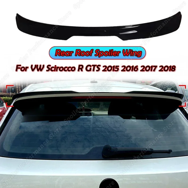 

For Volkswagen VW Scirocco R GTS Rear Roof Trunk Lip Spoiler Wing MAXTON Style Body Kit Accessories Tuning 2015 2016 2017 2018