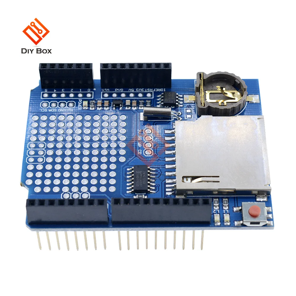 DS1307 SD Memory Card Slot Data Logger Module Logging Recorder Shield Recording Expansion Board Without Battery For Arduino