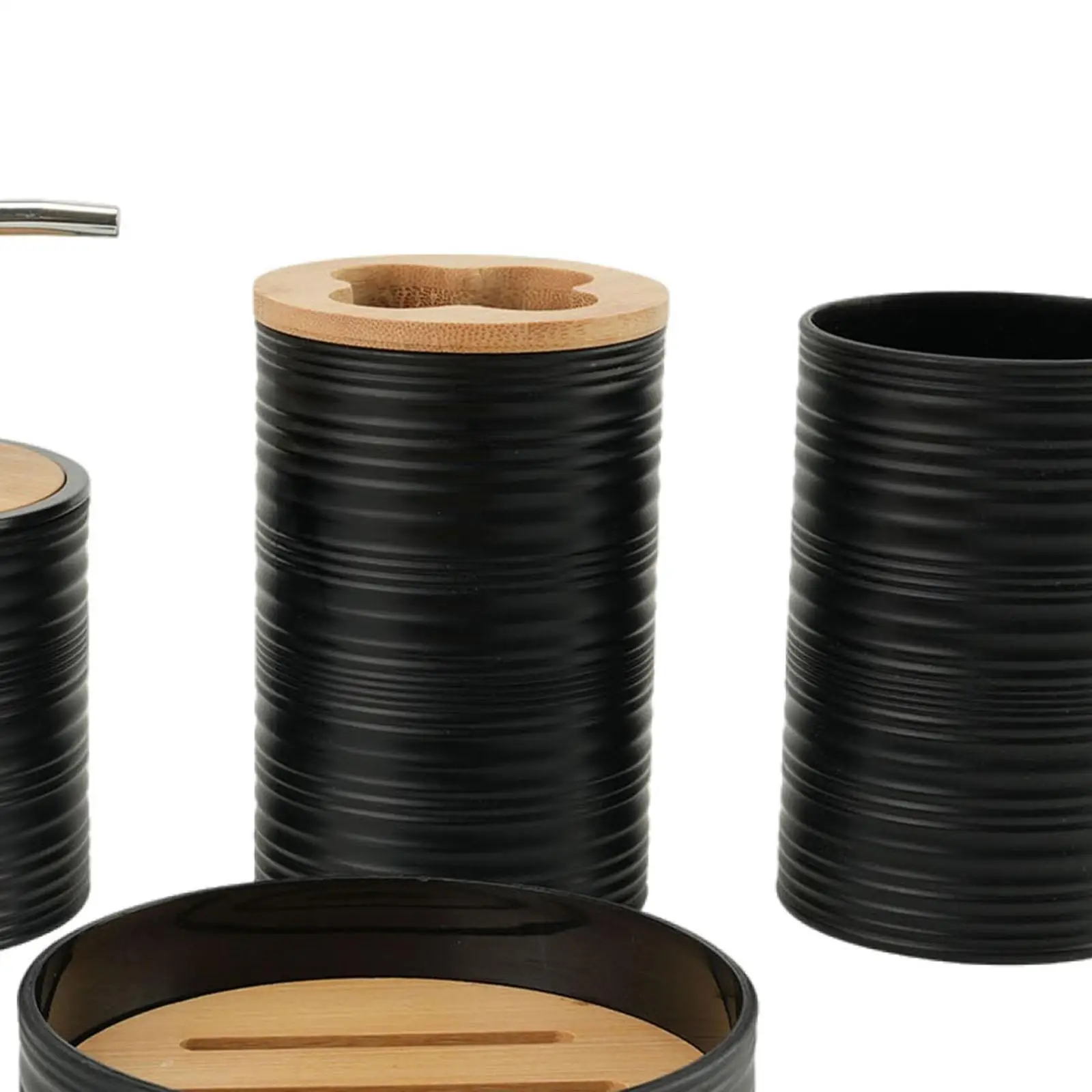 4 Pieces Bathroom Accessories Decorative Soap Dispenser Mouthwash Cup Bath Accessory Complete Set for Countertop Bathroom Vanity