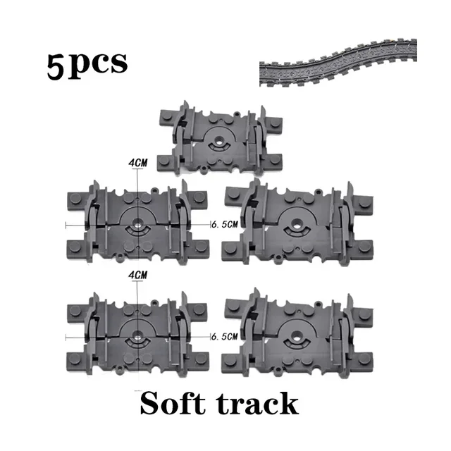 City Trains Flexible Tracks Forked Straight Curved Soft Rails Track Switch Building Block Bricks Kids DIY High-tech Creative Toy 2