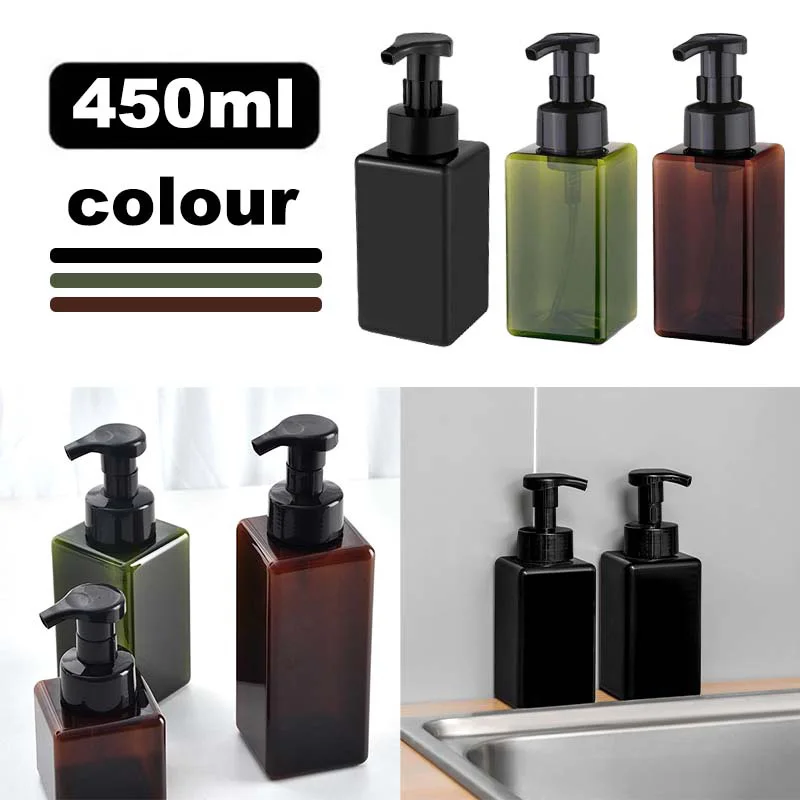 Foaming Soap Dispenser 450ML Portable Square for Hand Wash Shampoo Body Wash Home Bathroom Accessories