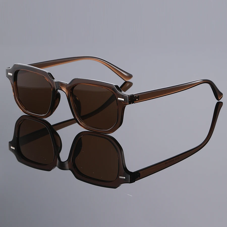 Men's Trendy Square Frame Retro Rivet Glasses - Stylish Street Style Accessories
