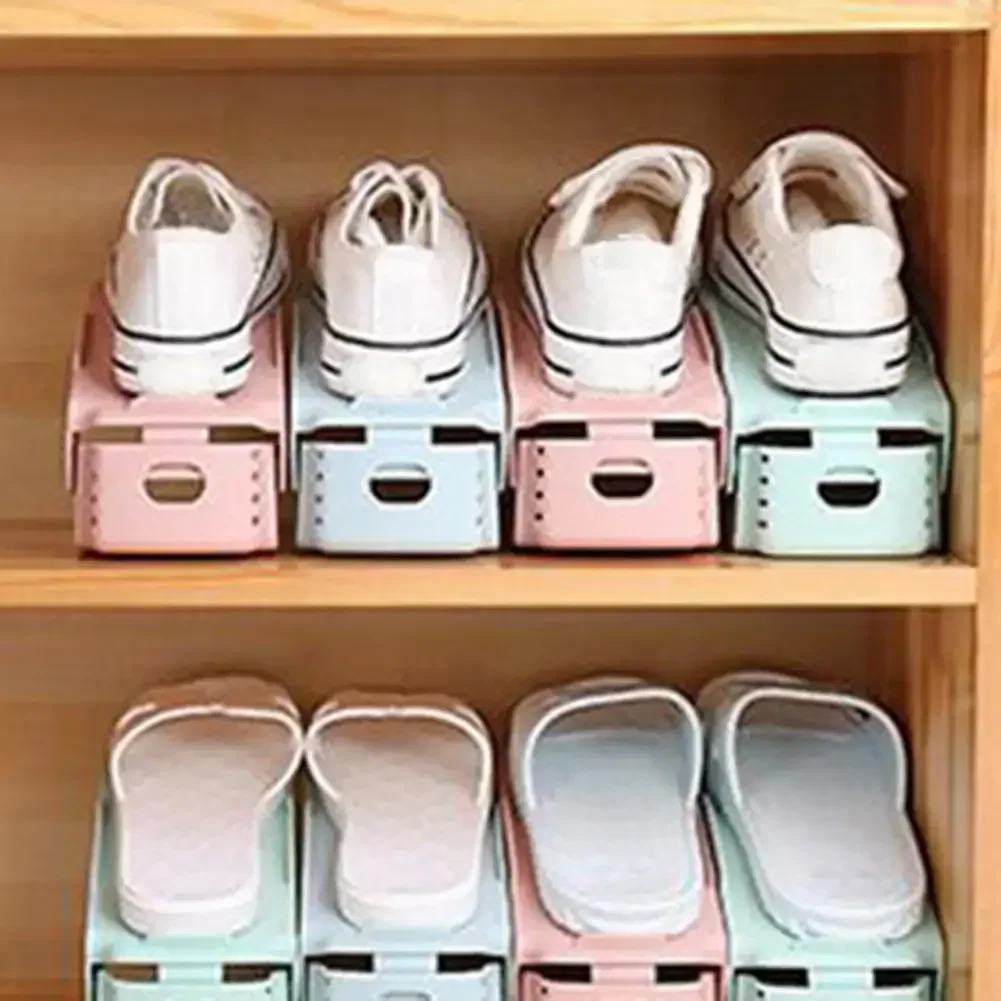 Confezione Da 10 Scarpiere Regolabili, Organizer Per Scarpe, Impilamento Scarpe, Porta Scarpe Regolabileimpilatore Contenitore Per Scarpe Salvaspazio Materiale Pp 87968247