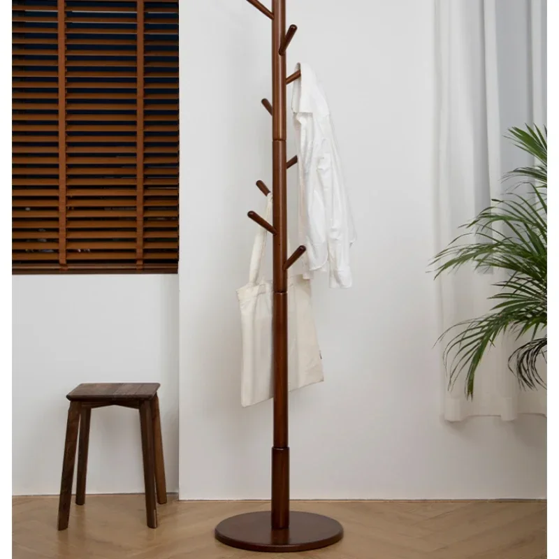 Japanese Solid Wood Coat Rack Multi-Function Clothes Hanger Hook