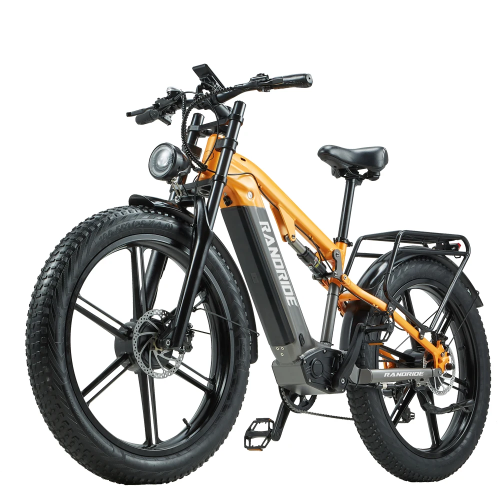 RANDRIDE YX80-2 Adult Electric Bicycle 1000W*2 Motor Mountain Electric Bike 48V20AH Battery 26 Inch Fat Tire Off Road E-Bike