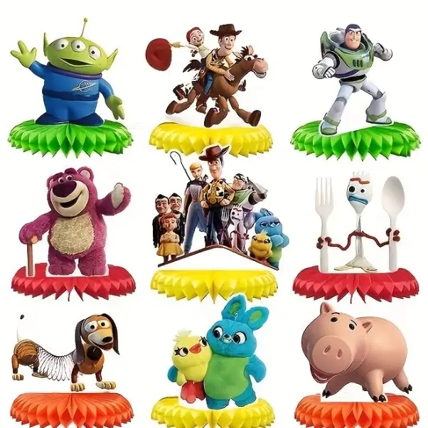9pcs Disney Toy Story Themed PartyDecoration, Birthday Party Decoration Supplies,Surprise‑themed event supplies，Men's Party
