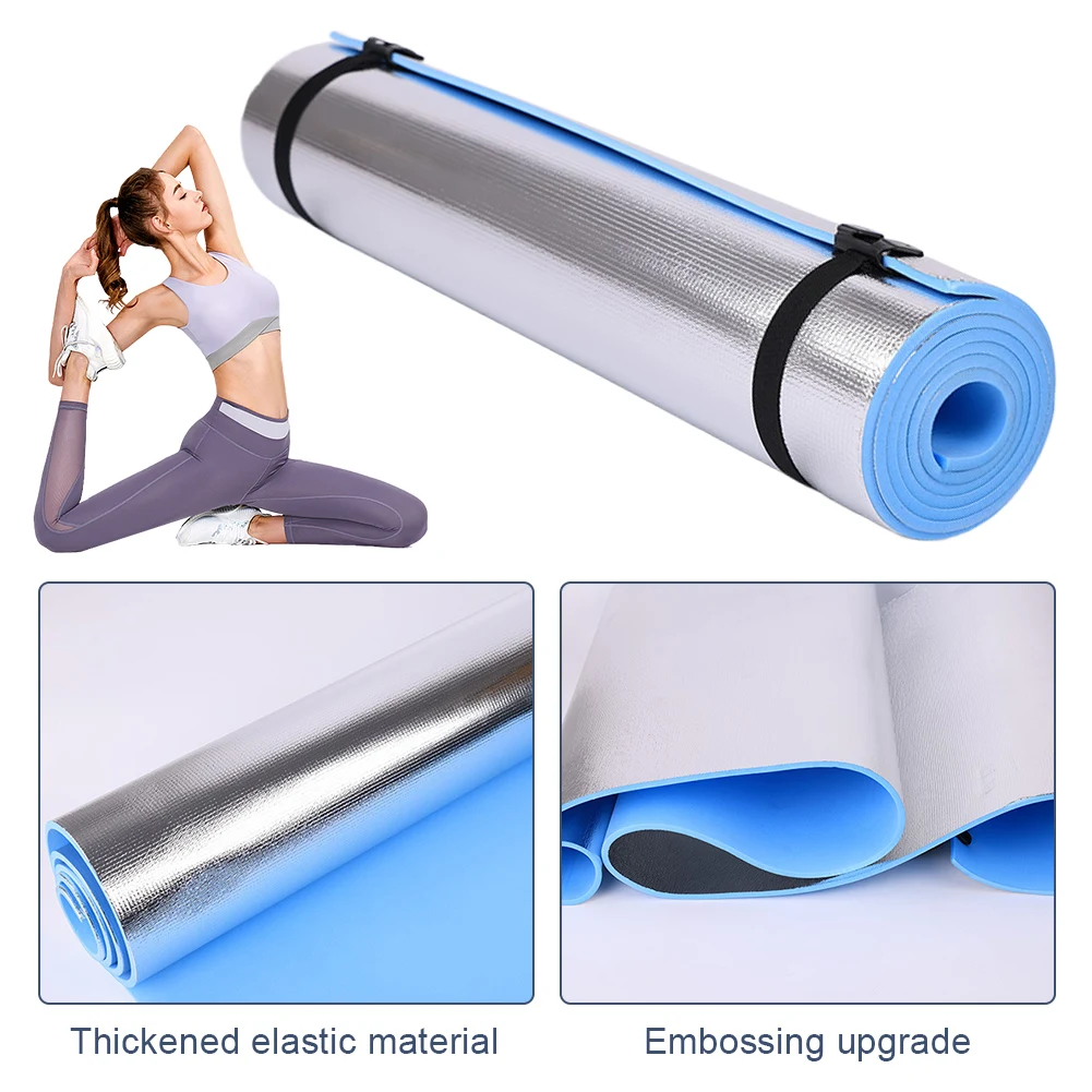 Yoga Mat Anti-skid Sports Fitness EVA 1/0.6CM Thick sports floor mats For Exercise and Pilates Gymnastics with Bandage