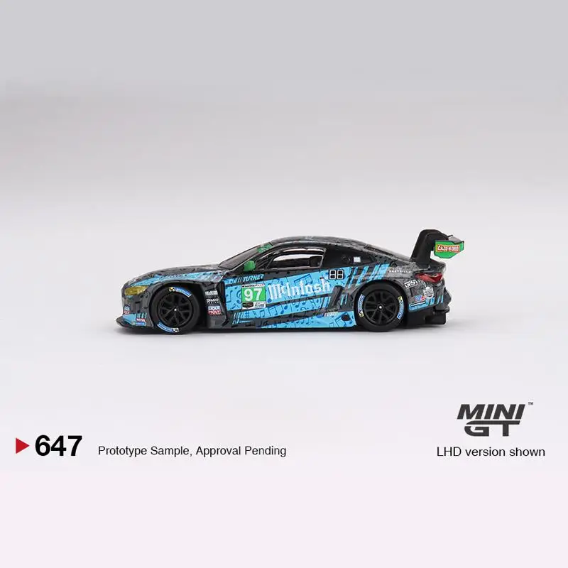 Mini modelo de carro de liga fundida, GT #647, 1/64, M4, GT3, #97
