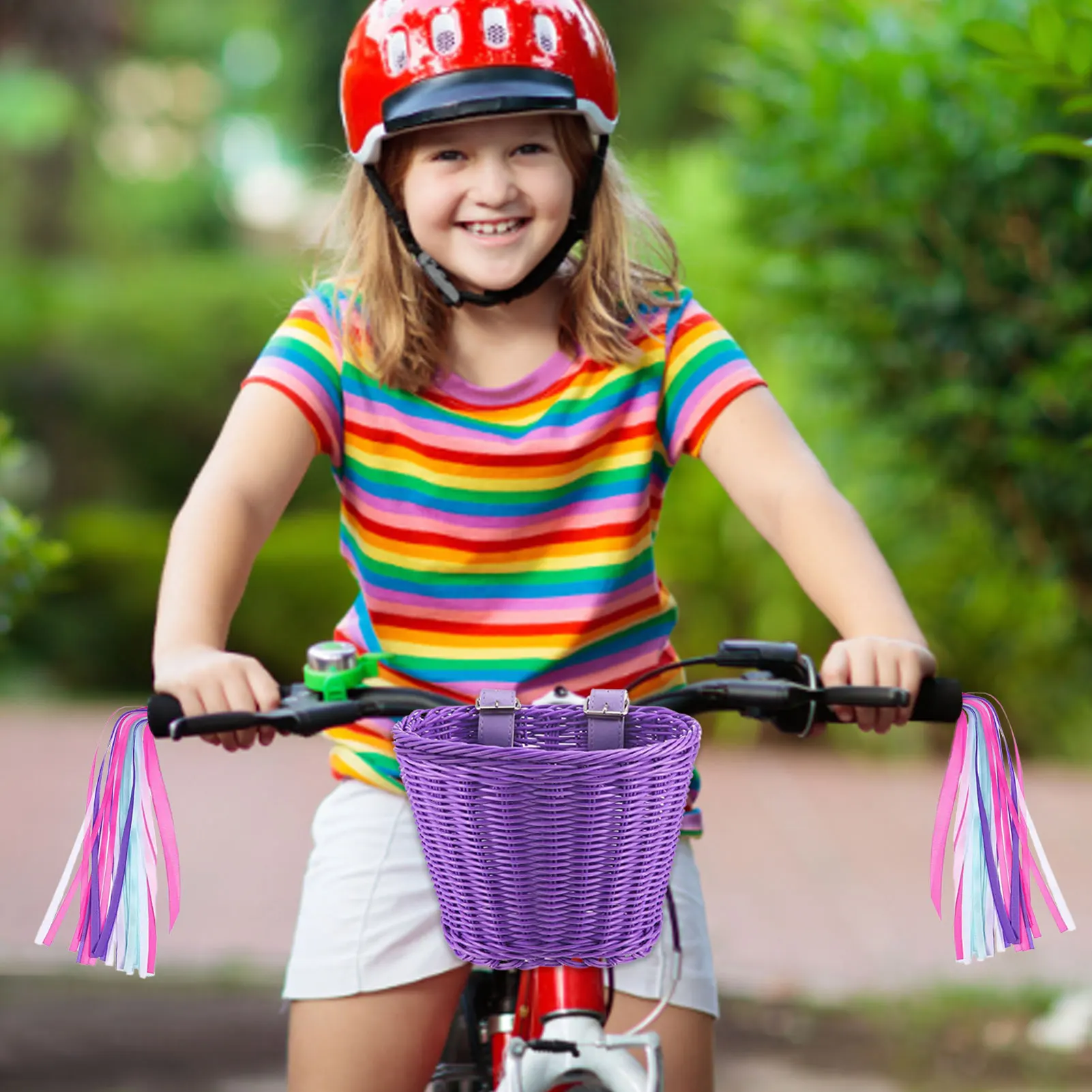 Cestino da bicicletta per bambini Rosa Cestino da manubrio anteriore per bicicletta Nice per tate 
