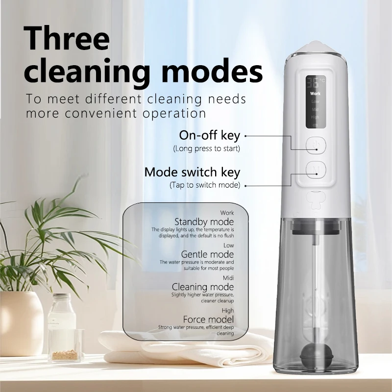 Electric Intelligent Water And Ear Wash IPX7 Waterproof Portable Electric 3-Mode Wax Removal Ear Wash With 300ml Water Tank 2