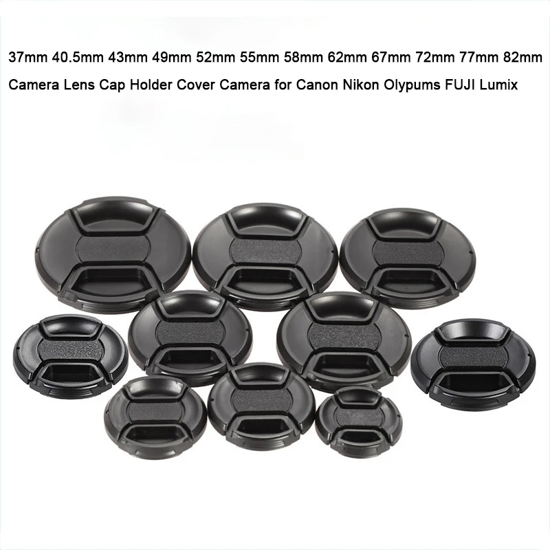 카메라 렌즈 캡 고품질 49mm 52mm 55mm 58mm 67mm 72mm 카메라용 스냅온 전면 렌즈 캡
