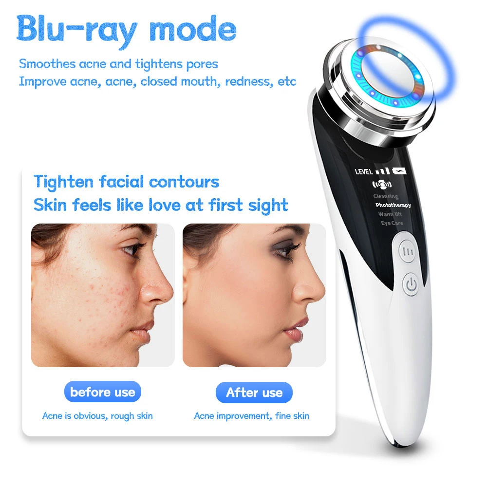 Face Massager Skin Rejuvenation Radio Mesotherapy LED Facial Lifting Beauty Vibration Wrinkle Removal Anti Aging Radio Frequency 5 Face Massager Skin Rejuvenation Radio Mesotherapy LED Facial Lifting Beauty Vibration Wrinkle Removal Anti Aging Radio Frequency 5