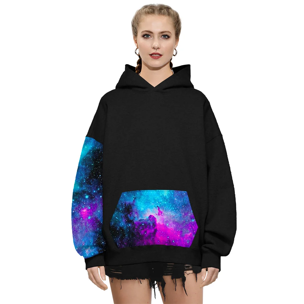 Wolf Eyes Skull Rose Hoodies Printed Crewneck Pocket Fashion Hip Hop Hoody Sports Casual Streetwear Men Women Clothing