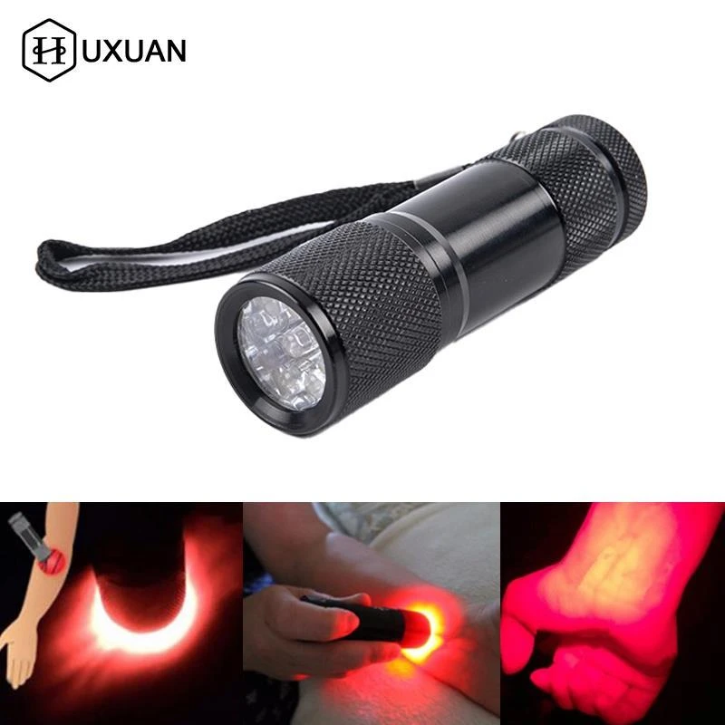 Paard Selectiekader Blozend Rode Led Zaklamp Infrarood Ader Imaging 625nm Rood Licht 9 Led Zaklamp Ader  Finder Voor Verpleegkundigen Zorgverleners Clinici| | - AliExpress