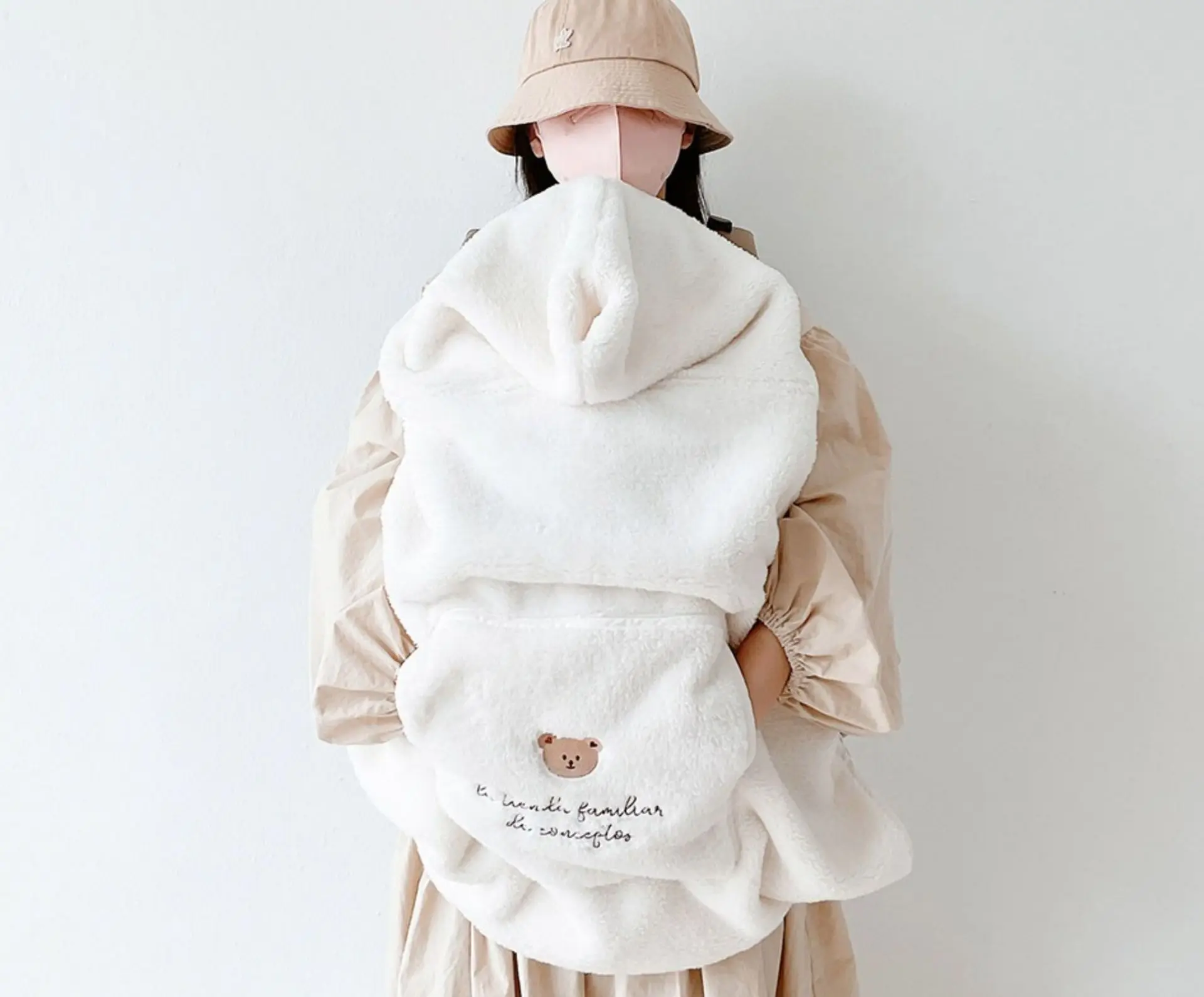 Swaddle Blanket Fleece Blanket Multifunctional Winter Windproof Warm Flannel Baby Blanket Coral Fleece Stroller Cover Infant Kids Nap Warm Quilt Swaddle Wrap swaddle blanket,fleece blanket